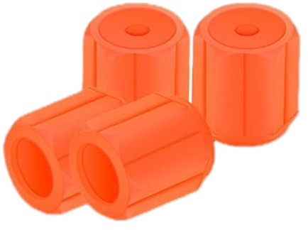 Whakano 20 Stück Leuchtende Ventilkappen Auto,Universelle Ventilschaftabdeckung,Auto-Reifen Fluoreszierende Reifenventilkappen,Ventilkappen für Autos SUV Motorräder und Fahrräder,Orange
