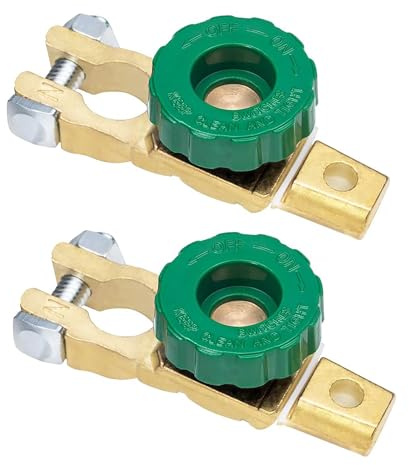 Xibao Interruttori Batteria Auto,Morsetto Interruttore Stacca Batteria per Auto 12V/24V,Dispositivo Staccabatteria Rapido per Autos,Adatto per Barche, Veicoli,Camion,Roulotte,Camper (2PCS)