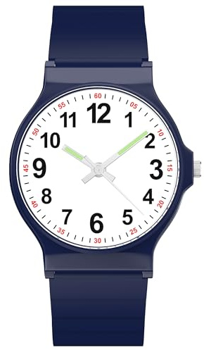 GUUMUXIN Montre pour Enfant Garçon et Fille, Montre Analogique pour Enfant, Étanche à 30M, Bracelet en TPU Souple, Montre de Sport D'extérieur Convient pour Les Enfants de 5 à 14 Ans