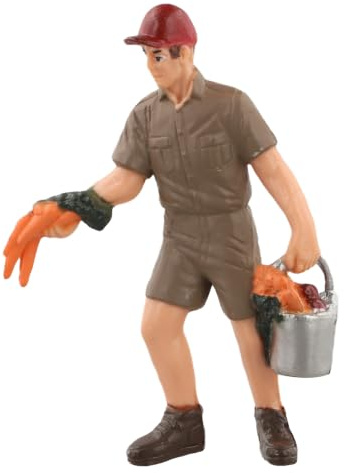 Schäferfiguren für Modelleisenbahn-Szenen, realistische PVC-bemalte Menschen, um die Landschaft zu bereichern (ZQ379)
