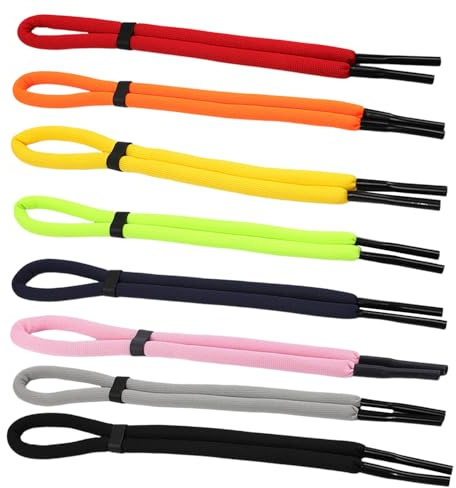 HDGSAFD 8 Corde per Occhiali, Cordino per Occhiali Antiscivolo A Colori, Supporto per Occhiali da Sole Regolabile, Forniture per Sport Acquatici.