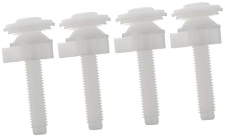 SAFIGLE 4 pezzi Elementi di Fissaggio per Sedile WC in Plastica Rondelle Accessori per Fissaggio Tavoletta Copriwater Resistente e Facile da Installare