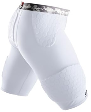 McDavid 737 Thudd Gepolsterte Kompressionsshorts für Hüft-, Steißbein- & Oberschenkelschutz und Halt, mit Schalen-Tasche, ideal für Kontaktsportarten (1 Paar)