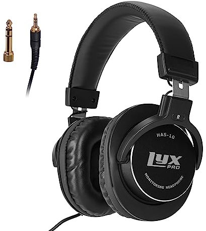 LyxPro HAS-10 Closed Back Over-Ear Mixing Headphones w/Newest 45mm Neodymium Drivers for Wide Dynamic Range