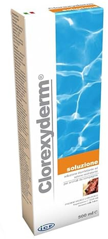 Veterinärhygiene Disinfettante Per Uso Veterinario Clorexyderm Soluzione Per Cani E Gatti 500 Ml
