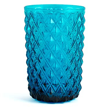 H&H Set 6 Bicchieri Murano Blu Cl 46