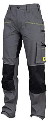 Urgent URG-S2 Arbeitshose Herren Stretch Hose Schutz für Maler Stuckateur Monteur Gärtner Mechaniker Cargohose große Taschen leichte Damen Schutzkleidung; Grau; (50)