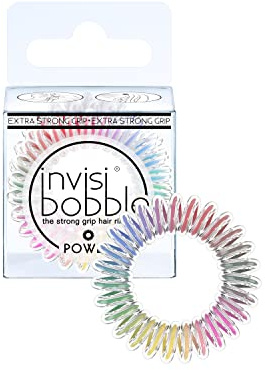 invisibobble Power Colourful Magic Rainbow I 3 x Spiral Hair Bobbles Colourful Girls Women I Extra Strong I Designed in the Heart of Munich