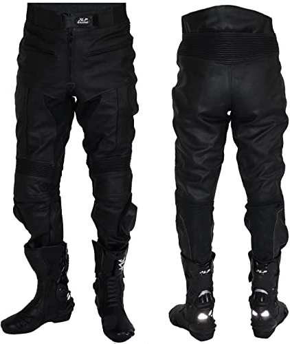 JLP RACING Pantalon Cuir Moto Piste Route Unisexe avec Sliders M