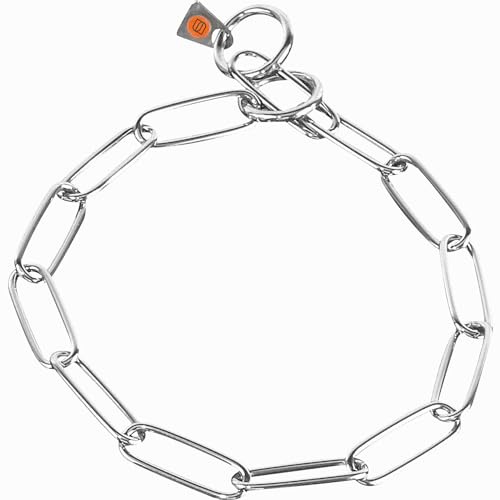 Herm Sprenger professionell hundträningshalsband lång länk rostfritt stål hundhalsband för små medelstora hundar tillverkad i Tyskland (61 cm)