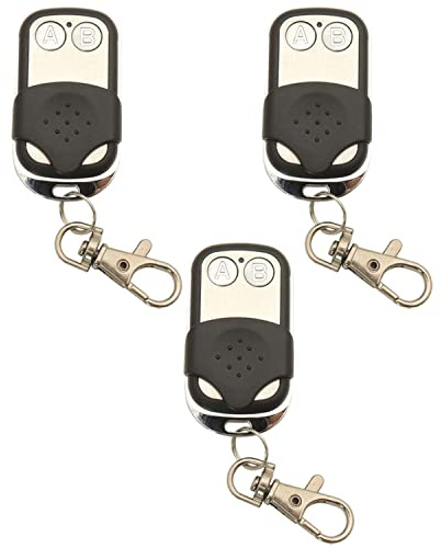 DieseRC 3 pezzi Trasmettitore Telecomando Wireless 433 MHz Portachiavi con Codice di Apprendimento 1527, 2 Pulsanti, per l'uso con Ricevitore DieseRC