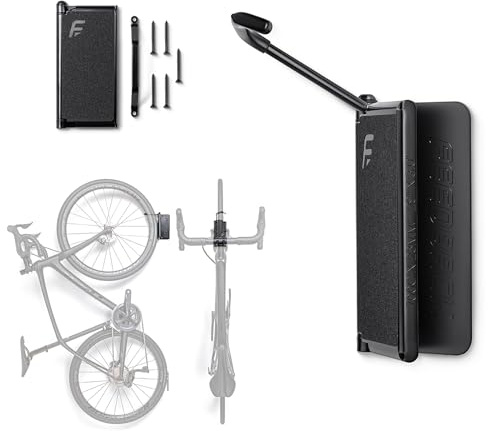 Feedback Sports | Velo Hinge 2.0 Bike Stand | The Bike Rack Wall Mount Space Saver Bike Hanger for Road & Mountain Bike - Compact Swivel Bike Storage for Bicycle Home or Garage Storage Bike Hook