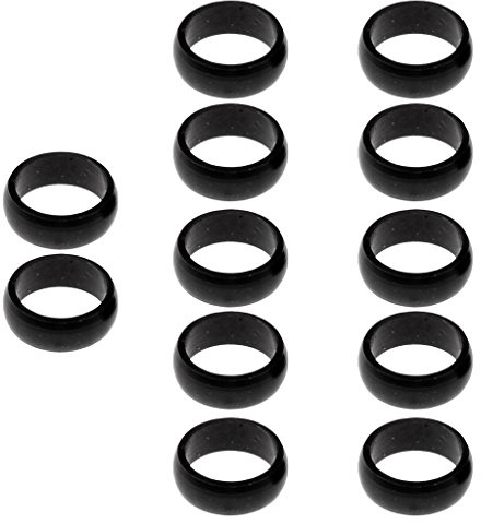 Courtieyeardceastea 12 Stück Dart Sharft Protect Flights O Ringe Ersatz Greifring Schwarz