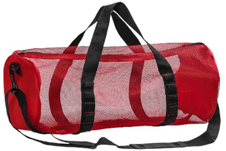Netztasche für Tauchausrüstung, Netztasche für Surfen, Schwimmen, Tauchtasche, Nylon-Netz-Tauchtasche, Netz-Design, zylindrische Tauchtasche mit verstellbarem Riemen