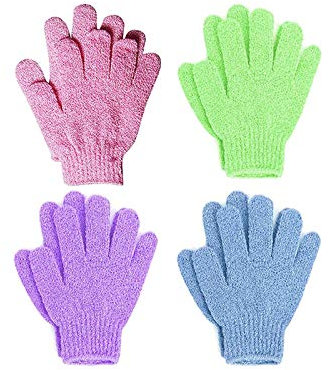 TagIo 4 Paar Duschbadhandschuhe Peeling Wash Skin Spa Massage KöRperwäScher Reiniger