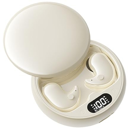 Mini auricolari senza fili: auricolari antirumore, bassi profondi, design leggero, vestibilità comoda, lunga durata della batteria, controllo touch, cuffie per dormire per guidare, palestra,