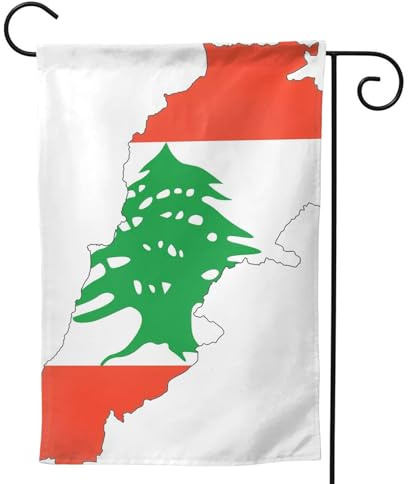 Drapeau du Liban - Drapeaux de jardin saisonniers pour l'extérieur, durable double face - Décoration de vacances