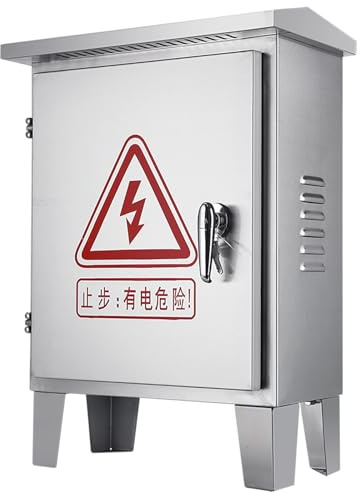 Boîte de Dérivation Extérieure sur Pied en Acier Inoxydable 304, Boite Electrique Etanche, Armoire de Distribution(50x40x25 cm/19.7x15.7x9.8 in)