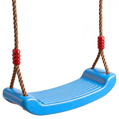 OYE Schaukelsitz für Kinder, Indoor Outdoor Babyschaukel Robustes Schaukelbrett aus rutschfestem Kunststoff, Spielplatz Zubehör (Blue)