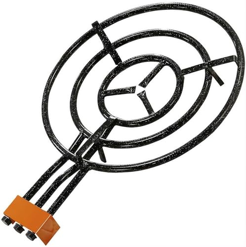 Alqbaio Paellero a Gas Butano Tipo Valenciano – Hornillo Quemador de Gas para Paellas, Acero Esmaltado, Uso Exterior, Gran Potencia, Robusto y Resistente (700 mm)