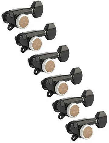 Gotoh Magnum lock-trad Linkshänder, 6 Gitarre Tuner, schwarz