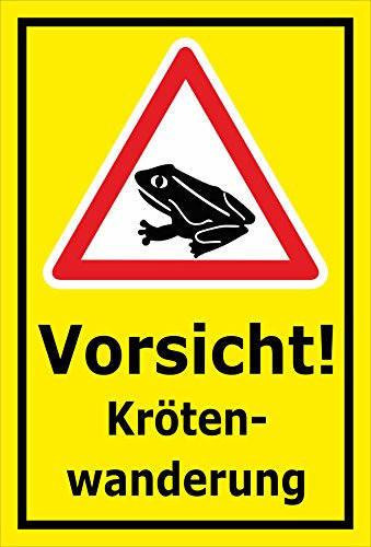 Melis-Folienwerkstatt Schild Kröten-Wanderung - 15x10cm - 3mm Aluverbund – 20 VAR S00359-101-C