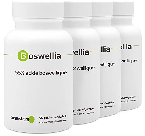 BOSWELLIA SERRATA * PACK 3+1 GRATUIT * 370 mg / 360 gélules * Titré à 65% en acide boswellique * 100% naturel * Anti-inflammatoire naturel puissant, Immunitaire