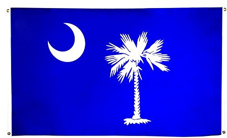 Digni Drapeau de Balcon (avec 4 Oeillets) USA US South Carolina - 90 x 150 cm Sticker Gratuit