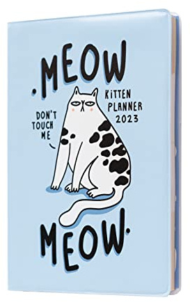 Grupo Erik Terminkalender 2023 - Meow Meow Terminkalender A6 Format - Kalender - Taschenkalender 2023 - Terminkalender - Wochenplaner - Personal Organizer auf Englisch - FSC -zertifiziert