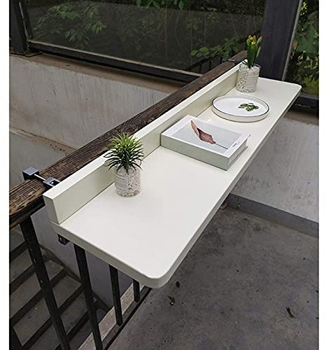 CAPXXIN Klappbarer Wandtisch für den Außenbereich, an der Wand montierter Balkon zum Aufhängen, Geländer, Beistelltische, Verstellbarer Deck-Patio-Gartentisch, Computer-Esszimmer-Thekenregal Needed