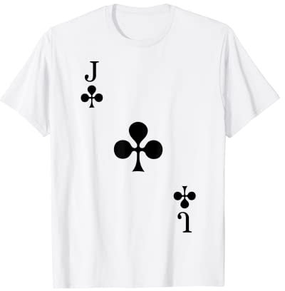 Kreuz Bube Kostüm J Spielkarte Poker Kartenspiel Karneval T-Shirt