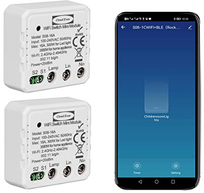 Cloud Even Smart WiFi-Schalter, 2-Wege, kompatibel mit Google Assistant und Alexa (2)