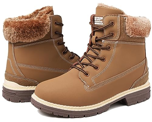 ziitop Mujer Botas Invierno Impermeables Botines de Nieve Senderismo Botas Calientes Fur Forro Boots Outdoor Antideslizantes Trekking Zapatos