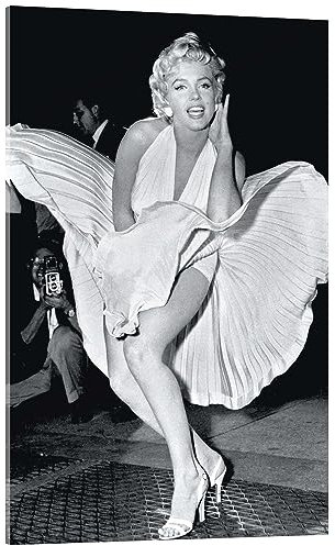 Posterlounge Marilyn Monroe Pose Acrylglasbild von Celebrity Collection 40 x 60 cm Schwarz-Weiß Wandbilder Wanddeko