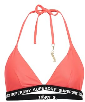 Superdry Damen Triangel-Bikinioberteil mit Elastikeinsatz