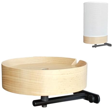 EMAQUIN Wall Mount Bracket for Sonos Era 100 Speaker (Real Wood,Cable Management,Enduring Paint Finish,Compatible with Sonos Era 100, Natural Colour)