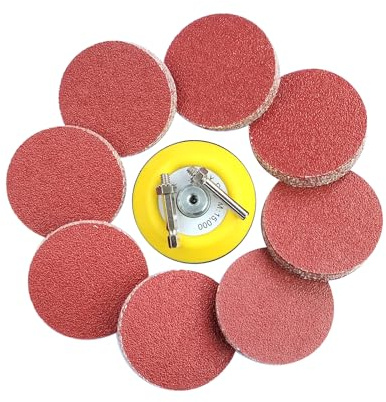 Wanmutrun 75 mm Discos de Lija Set Hook and Loop Abrasivo Papel 100 piezas Grano60 Papel de Lija es la Mejor Opción Para Pulir Pequeñas áreas