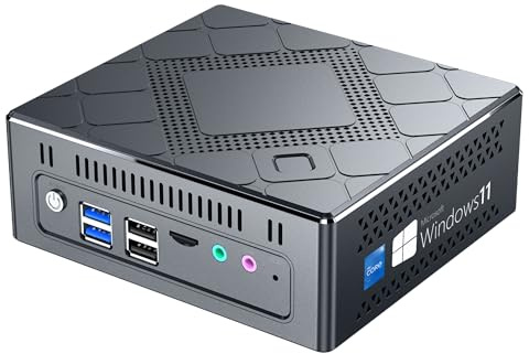 SIMPLETEK Mini PC Core i5 8279U Fino a 4.10GHz Windows 11 | 16GB RAM DDR4 480GB+960GB SSD M.2 | WiFi + BT - HDMI + VGA + TypeC + Lettore Impronte Computer Fisso Desktop + Staffa VESA