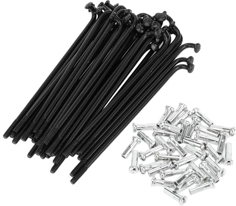 Motoforti Raggi per Bicicletta Nero 36 Pezzi Acciaio al Carbonio 14G 100mm
