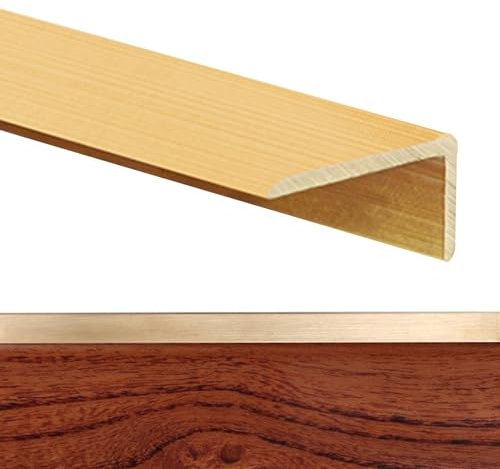 ZIMGOD T Mold Step Nose Edging Trim, Brushed Brass Floor Transition Strip, Stair Wall Furniture Edge Protectors Threshold, Home Entry Door Edge Guards(20x10mm(3/4 x3/8))