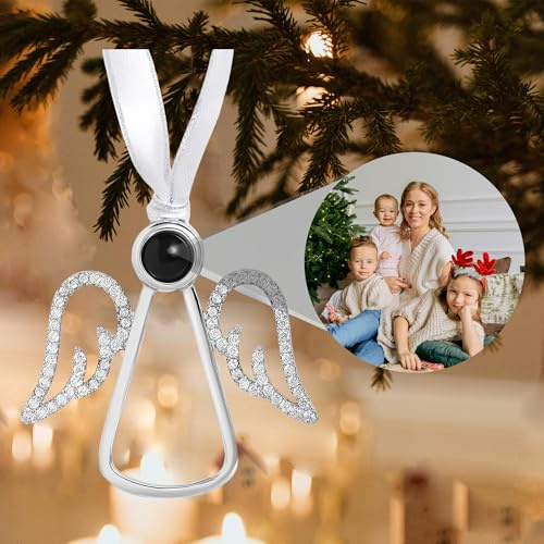 Personalisierte Weihnachtsornamente mit Bild im Inneren, Foto Projektions Ornamente, Bildornamente für den Weihnachtsbaum, Schneeflocken-Fotoornamente, Individuelle Hundepfoten Ornamente mit Bildern