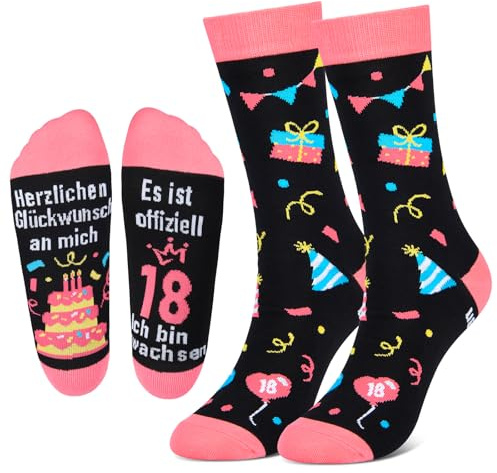 Chaussettes d'anniversaire pour femme, 10/18/30/40/50/60 ans, chaussettes moelleuses, chaussettes douillettes, idées de cadeau d'anniversaire pour fille, petite amie, maman, 18e anniversaire, 39-42