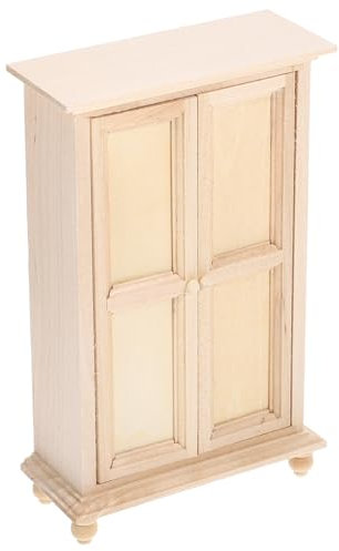 NAMOARLY Miniatur Schrank Unlackierter Mini Kleiderschrank Für Schlafzimmer Dekoration Und Fotografie Requisiten Maßstab