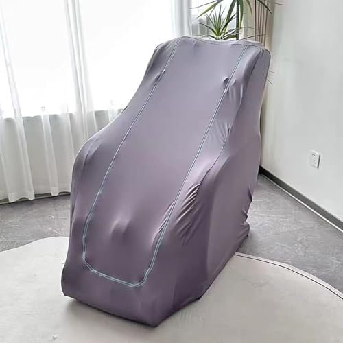 Shiatsu Massage Chair Cover, Universal Dustproof Massage Chair Protector Cover Full Body Zero Gravity Single Massage Chair Cover Washable Fits Most Brands(Gray,Large)