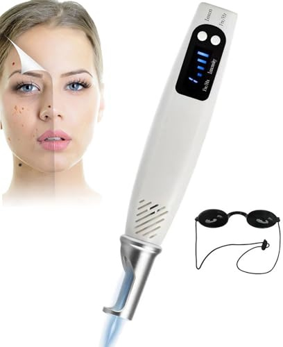 Stylo Picoseconde Pour Enlever Les Tatouages, Les Cicatrices, Les Grains De Beauté, Les Taches De Rousseur, Les Taches Brunes, Stylo De Suppression Des Acrochordons, Avec Lunettes,Blue