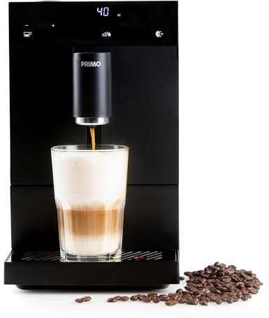 PRIMO PR600K Machine à expresso automatique - Machine à café avec broyeur - Noir