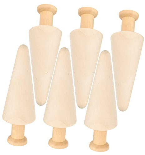 KONTONTY 6 Stück Selbstgemachte Bäume Modern Ornament Miniaturen Baum Dekorationen Unvollendet Rohlinge Basteln Malen Klein Mini-holzbäume Selber Machen Holzhandwerk Selber Machen Hölzern