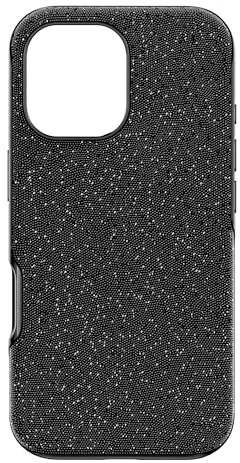Swarovski High Phone Case for iPhone 17, Black Crystals, Compatible with iPhone 17 Smartphone and Official Apple Chargers, Part of the High Collection