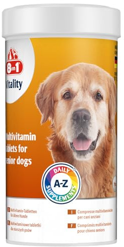 8in1 Comprimés multivitamines Senior – complément Alimentaire pour Chiens âgés, 1 boîte (70 comprimés)