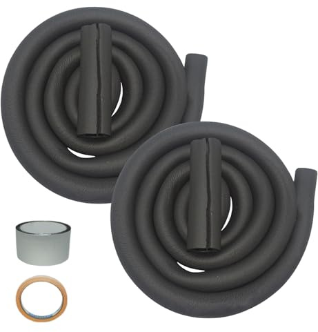 Isolamento per tubi 'acqua, isolamento per tubi in rame, resistente ai raggi UV, guaina termica pre-tagliata, 3 m di lunghezza, 0,9 cm di spessore, per , battiscopa invernale, , grondaie